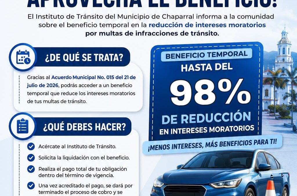Ponte al día y aprovecha el beneficio